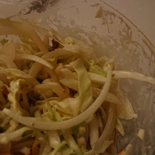 白菜と玉ねぎの味噌マヨサラダ